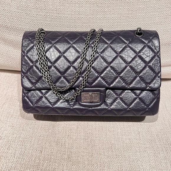 Chanel Large plum color 2.55 iconic classic double flap - Picture 13 of 13